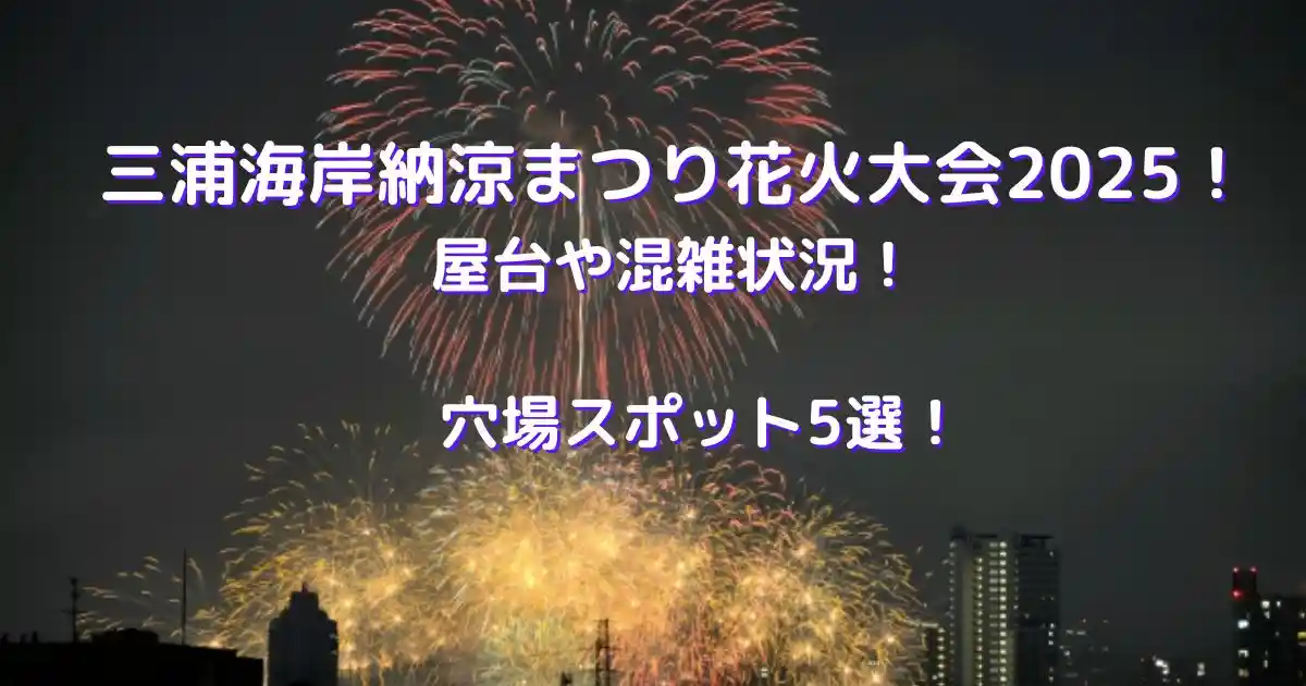 三浦海岸納涼まつり花火大会2025